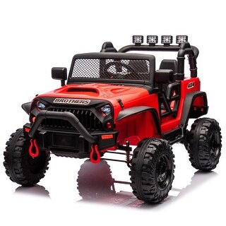 Remote-Controlled 24V Kids Ride-On Car with Bluetooth, MP3, LED Lights, Christmas Gift