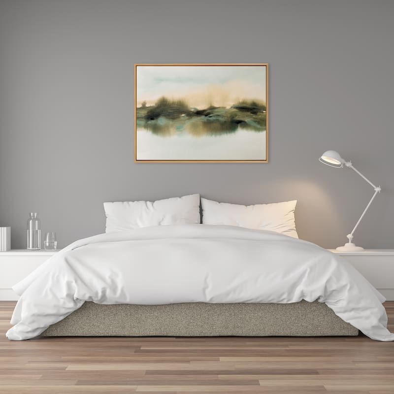 Kate and Laurel Sylvie Tranquil Meadows Framed Canvas by Amy Lighthall