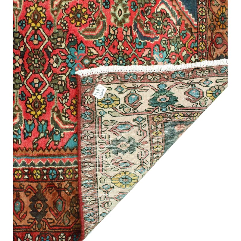 Noori Rug Fine Vintage Distressed Dorsey Red/Brown Runner - 3'5" x 10'0"