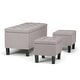 preview thumbnail 57 of 66, WYNDENHALL Lancaster 44 inch Wide Contemporary Rectangle Storage Ottoman