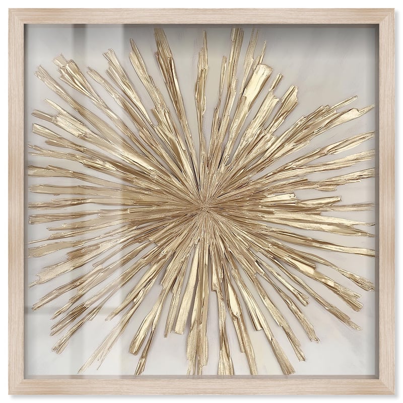 Golden Zenith Shadowbox by Art Remedy - Natural - 16" x 16"