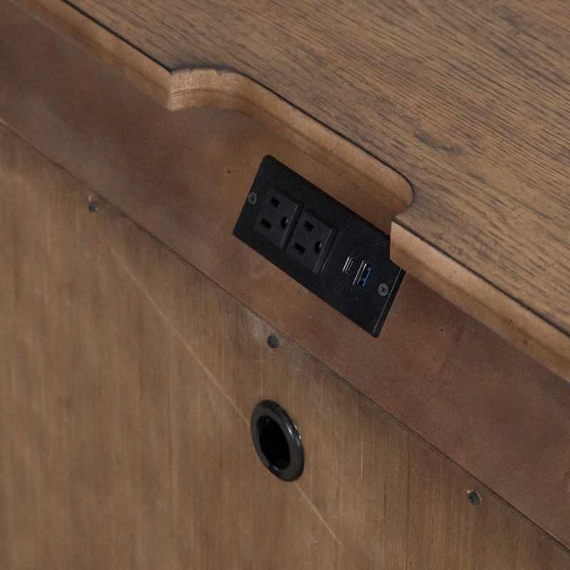Liberty Furniture Carolina Park 2 Door Bedside Chest with Charging Station