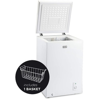 5.0 Cubic Feet Chest Freezer with Removable Basket Free White Black - On  Sale - Bed Bath & Beyond - 33137900