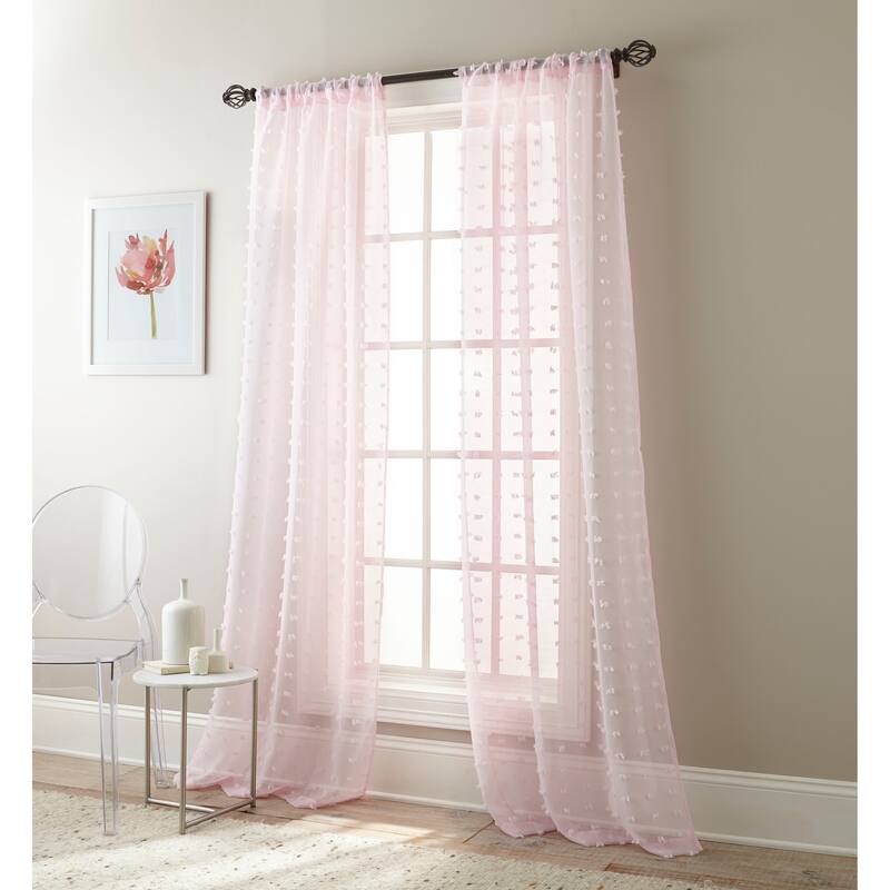 Grand Avenue Linda Sheer Window Curtain Panel Pair