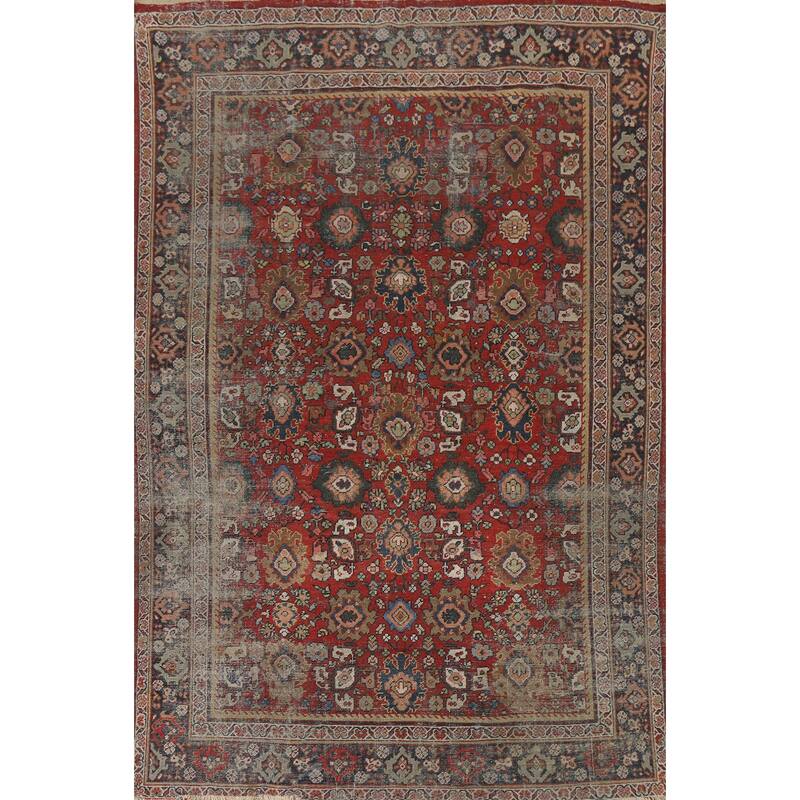 Mahal Persian Antique Area Rug Hand-Knotted Wool Carpet - 6'9"x 9'11"