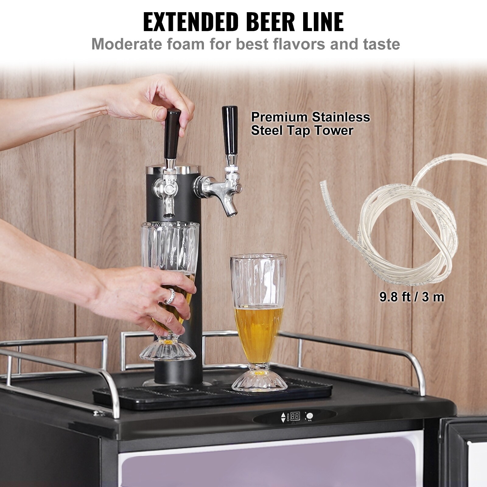 Beer keg fridge with tap on sale