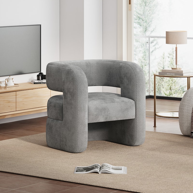 Full Assembled Upholstered Accent Chair For Living Room