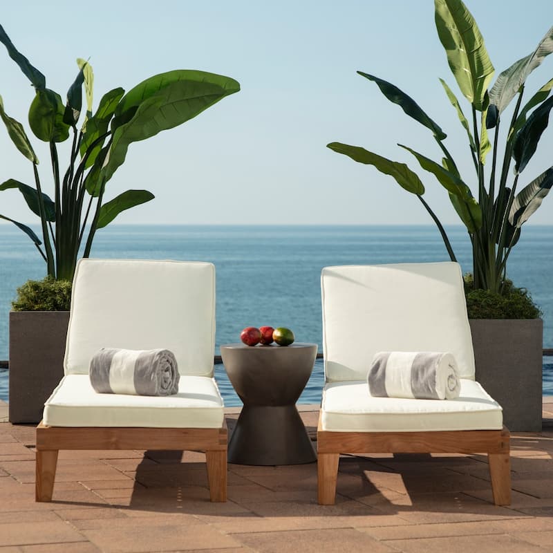 ARDEN Foam Outdoor Double Welted Chaise Lounge Cushion, 21 x 72