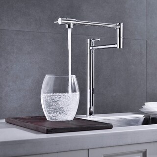 Pot Filler Folding Faucet Brass Double Joint Swing Arm Sink Faucet ...