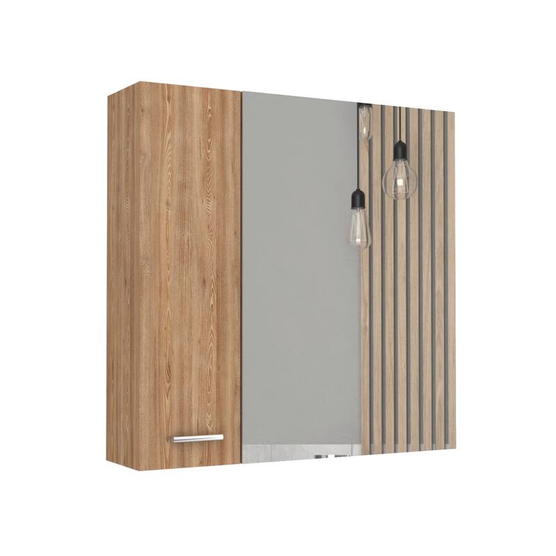 Medicine Cabinet with Four Internal Shelves and Double Doors- Space-Saving Wall-Mounted