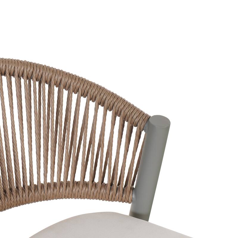 Christopher Knight Home - Beverly Durable Outdoor Counter Stools with Scallop Backrest, Set of 2