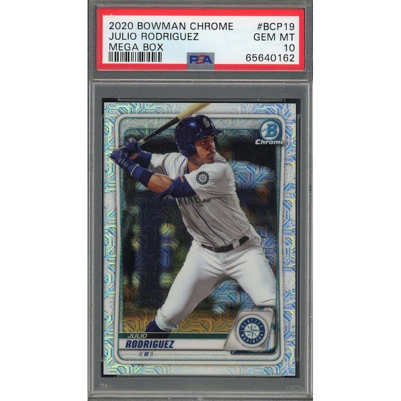Julio Rodriguez 2020 Bowman Chrome Mega Box Baseball Rookie Card #BCP19 PSA 10 - 8'6" x 11'6"