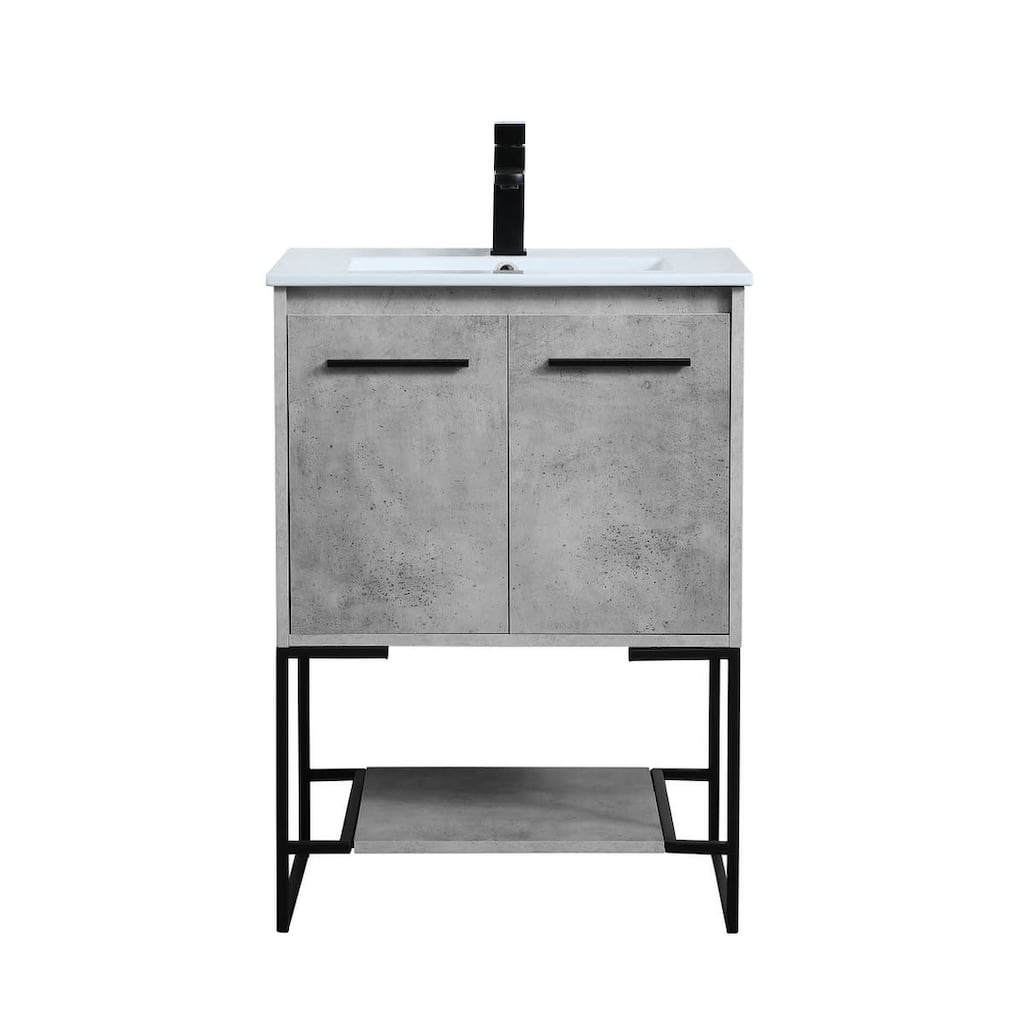 Elegant Lighting VF42024 Gerard 24" Free Standing Single Basin Vanity