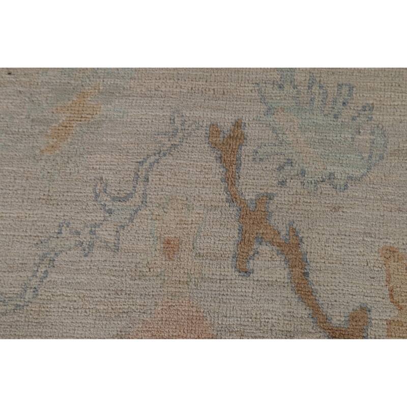 Vegetable Dye Oushak Turkish Wool Area Rug Handmade Traditional Carpet - 6'6" x 8'1"