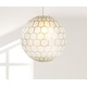preview thumbnail 42 of 56, Capiz Honeycomb Globe Pendant Light 16.0"L x 16.0"W x 15.0"H - Gold