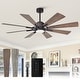 preview thumbnail 1 of 17, 60" Oil-Rubbed Bronze Large Windmill Ceiling Fan with 8 Reversible Blades, DC Motor and Remote Control - 60 Inches
