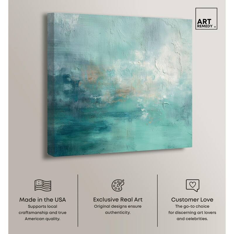 Green Blue I Canvas by Art Remedy, Gallery Wrapped