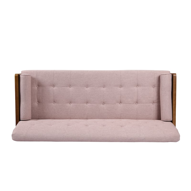 Jalon Mid-century Modern Tufted Fabric Sofa by Christopher Knight Home