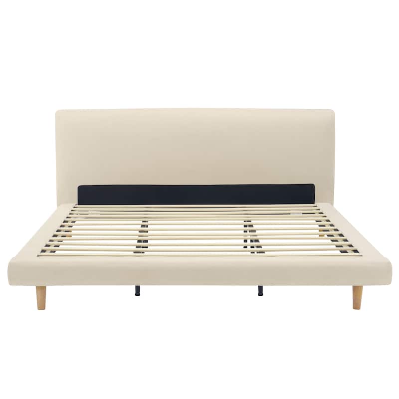 Christopher Knight Home - Havenoak Modern Upholstered Bed Frame with Chunky Headboard