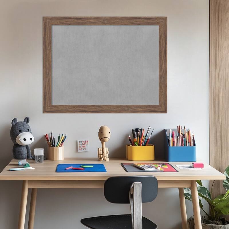 Amanti Art Pia Medium Brown Narrow Framed