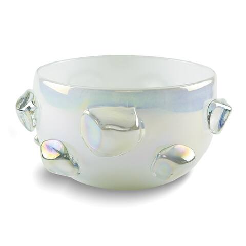 Curata Ice Design Glass Bowl