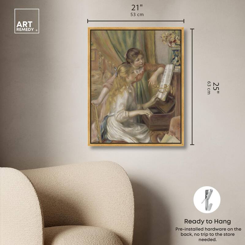 Young Girls at the Piano Canvas by Art Remedy