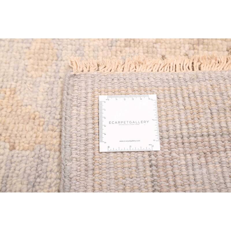 ECARPETGALLERY Hand-knotted Modern Oushak Light Blue Wool Rug - 7'9 x 9'8