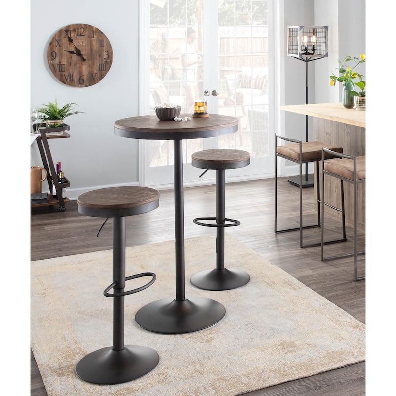 Carbon Loft Goddard Industrial Adjustable Bar Stool (Set of 2)