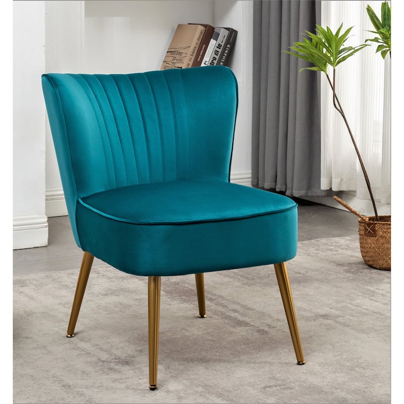 Sauter 23.2" Wide Mid-Century Modern Microfiber Accent Chair