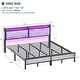 preview thumbnail 70 of 94, Farmhouse Wood Platform Bed Frame with Charged Station and LED Lights