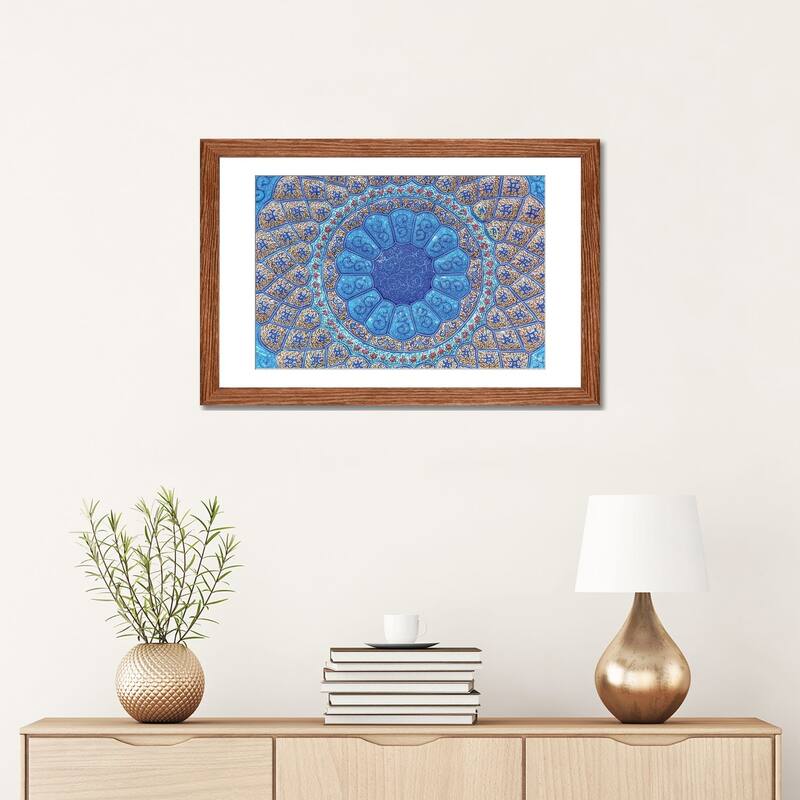 iCanvas "Ancient Arab Islamic Designs. Blue Pottery, Madaba, Jordan" by William Perry