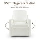 preview thumbnail 21 of 19, Furry Swivel Chair Comfy Teddy Accent Armchair Soft Padded Single Sofa Reading Chair with Pillow，Set of 1
