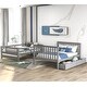 preview thumbnail 5 of 22, Full-Over-Full Bunk Bed with 6 Drawers & Shelves