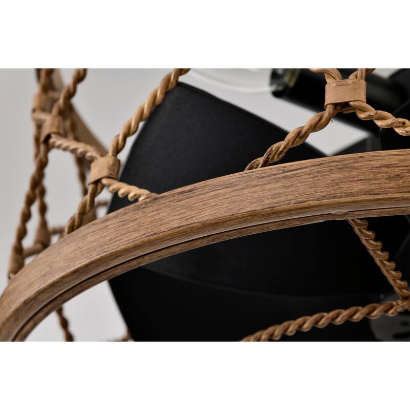 16 Inch Modern Wood Grain Fandelier