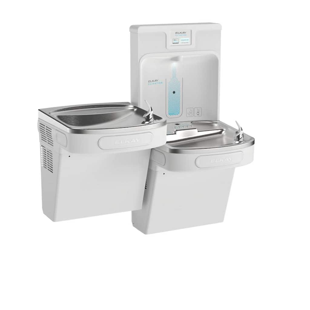 Elkay LZSTL8WS ezH2O Bi-Level Wall Mounted Drinking Fountain with