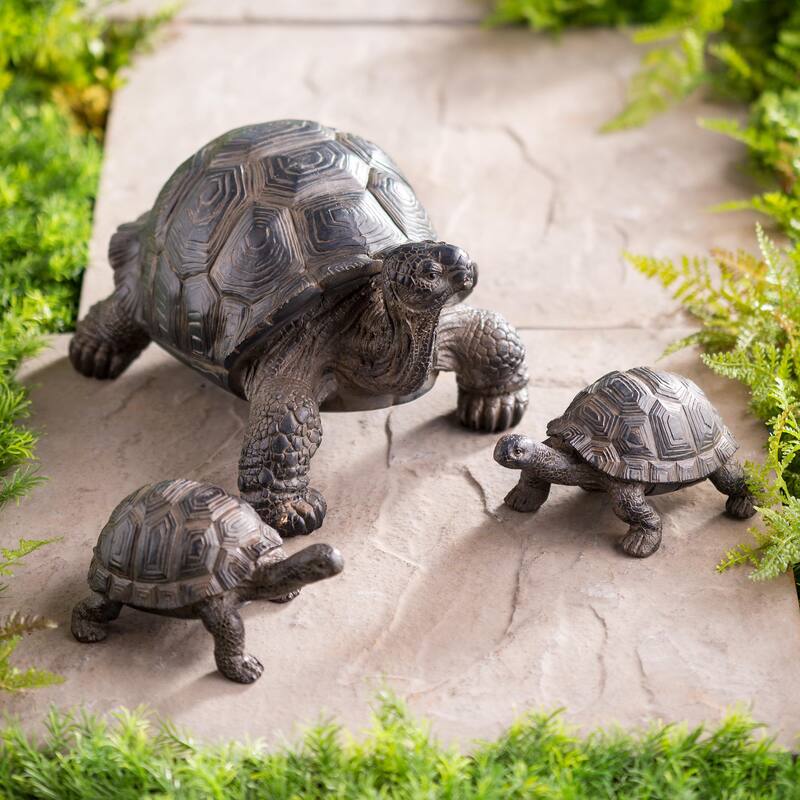Tortoise Family Resin Garden Accents