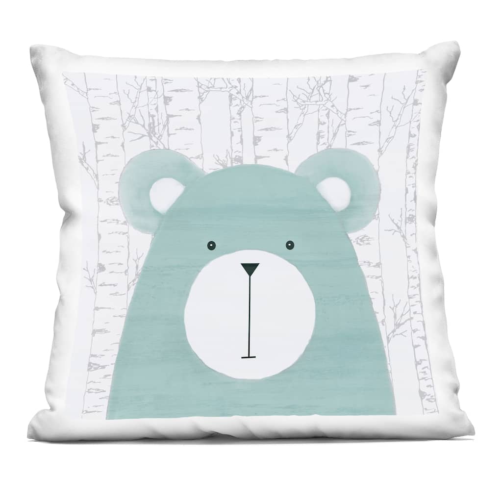 Stupell Woodland Bear on Birch Decorative Printed Throw Pillow Design by Kim Allen