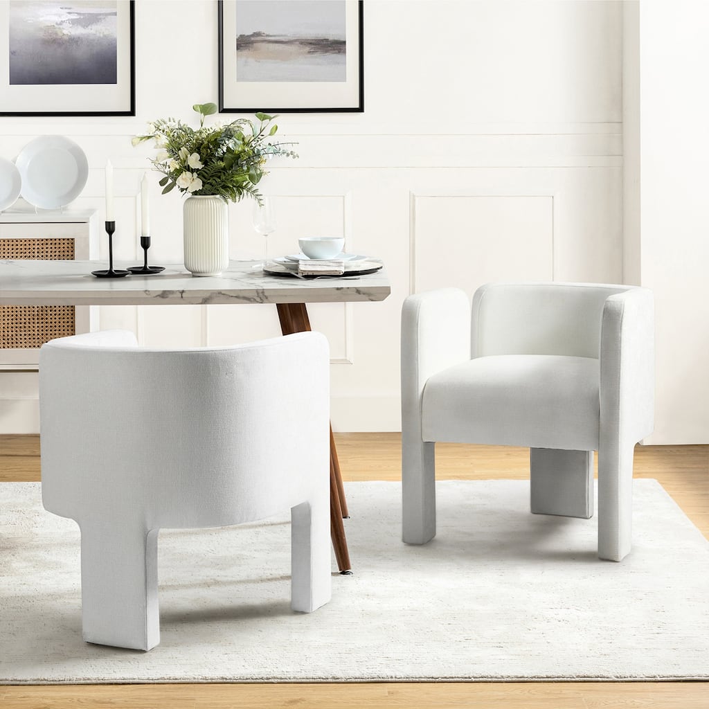 Eugen Modern Dining Chair With Three-legged Design Set Of 2 By HULALA HOME