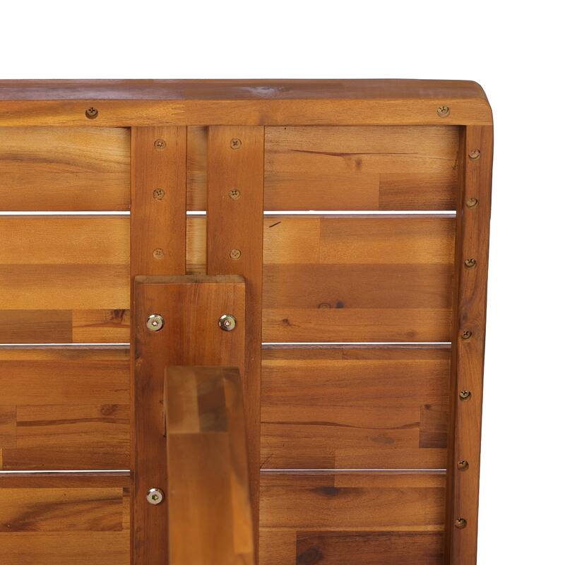 Christopher Knight Home Thalorin Vietnamese Acacia Wood Outdoor Dining Table with Fishtail Legs and Slatted Top