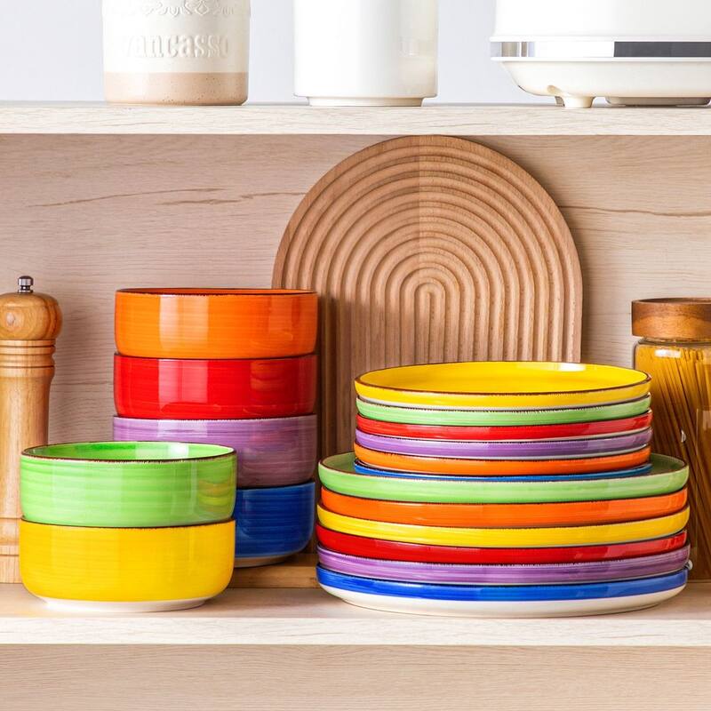 vancasso Bonita 18-Piece Round With Colourful Dinnerware Set
