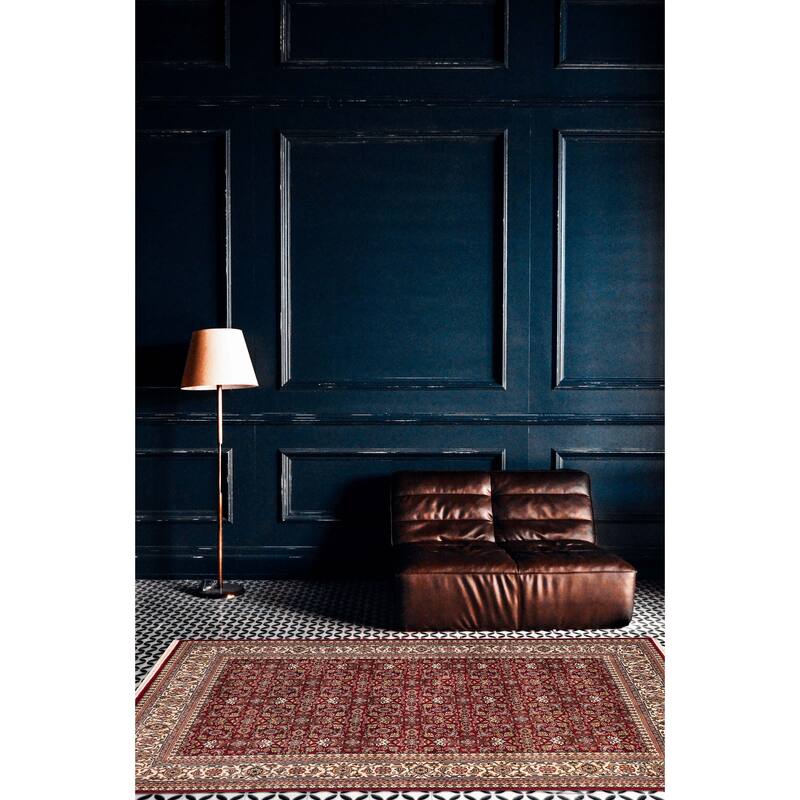 ECARPETGALLERY Hand-knotted Bijar Red Wool Rug - 5'5 x 8'1