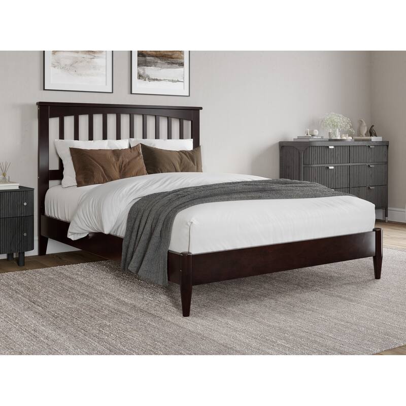 Becket Solid Wood Low Profile Platform Bed - Espresso - Full