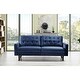 preview thumbnail 1 of 5, Meyersdale Velvet Mid-century Sofa Blue