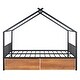 preview thumbnail 19 of 20, Metal House Bed with Two Drawers,Full/Twin Size