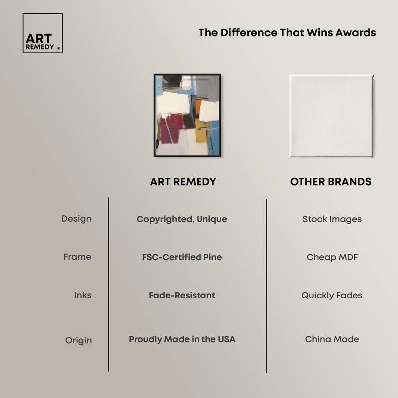 Stacked Forms Canvas by Art Remedy