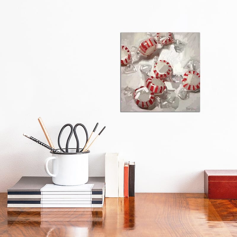 iCanvas "Peppermint Party" by Teddi Parker Canvas Print - 12x12x0.75