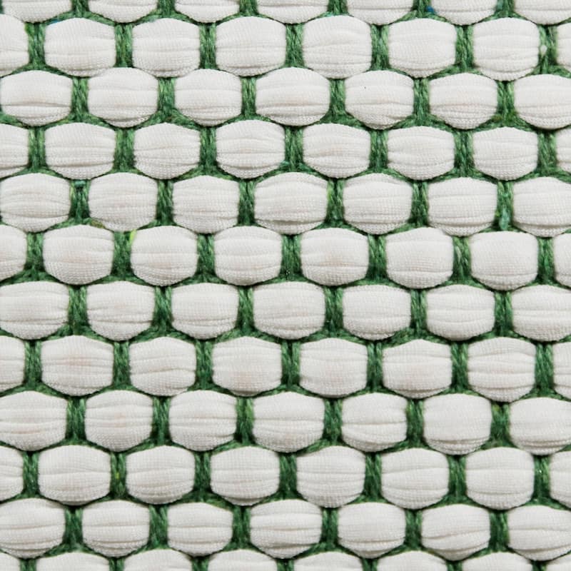 HomeRoots 20" X 20" Jade Green And White 100% Cotton Geometric Zippered Pillow
