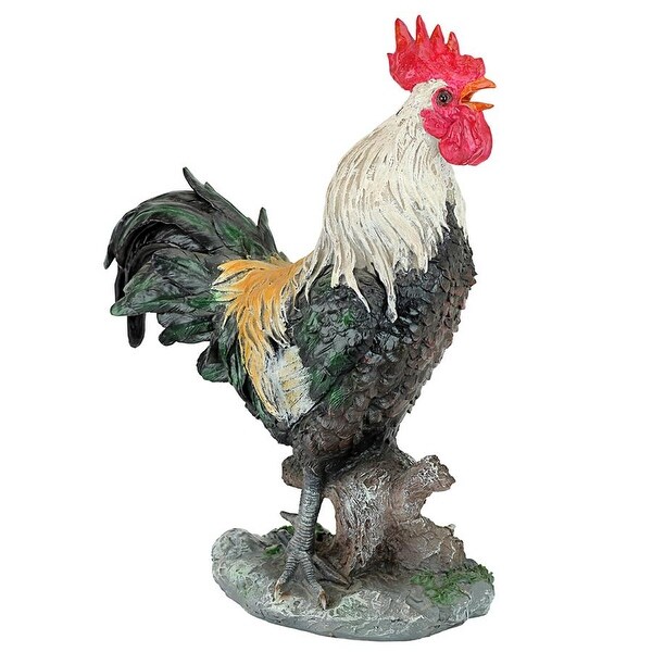 Design Toscano Henrietta the Hen and Cock-A-Doodle-Do Rooster Statues: Rooster