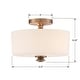 preview thumbnail 4 of 2, Travis 2 Light Vibrant Gold Ceiling Mount - 12.5'' W x 9.25'' H
