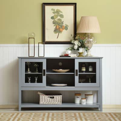 Contemporary 55" Grey Buffet Table